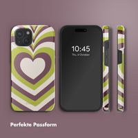 Selencia Vivid Rückabdeckung mit MagSafe Apple iPhone 15 - Double Hearts Plum Fern