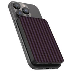 Selencia Vivid Powerbank 5.000 mAh - MagSafe und Qi - Black / Bonbon Stripe Blueberry