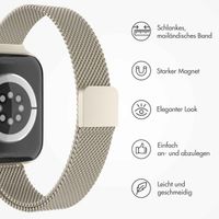 imoshion Mailandisches schlankes Armband für das  Apple Watch Series 1 t/m 9 / SE (38/40/41 mm) | Series 10 / 11 (42 mm) - Champagne