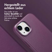 Accezz 2-in-1 Klapphülle aus Leder mit MagSafe Apple iPhone 15 - Heath Purple