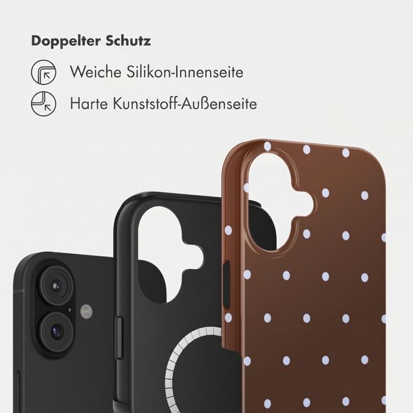 Selencia Vivid Rückabdeckung mit MagSafe Apple iPhone 17 - Happy Dots Chocolate