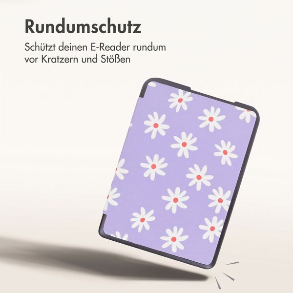 imoshion Design Slim Hard Case Klapphülle Kobo Clara HD - Flowers Distance