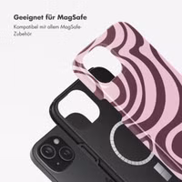 Selencia Vivid Rückabdeckung mit MagSafe Apple iPhone 15 - Wavy Swirl Pink Plum