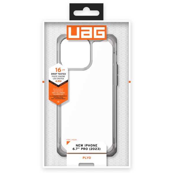 UAG Plyo Hard Case Apple iPhone 15 Pro Max - Ash Clear