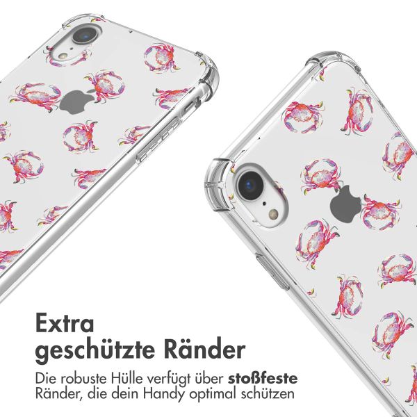 imoshion Design Hülle mit Band Apple iPhone Xr - Crab Watercolor