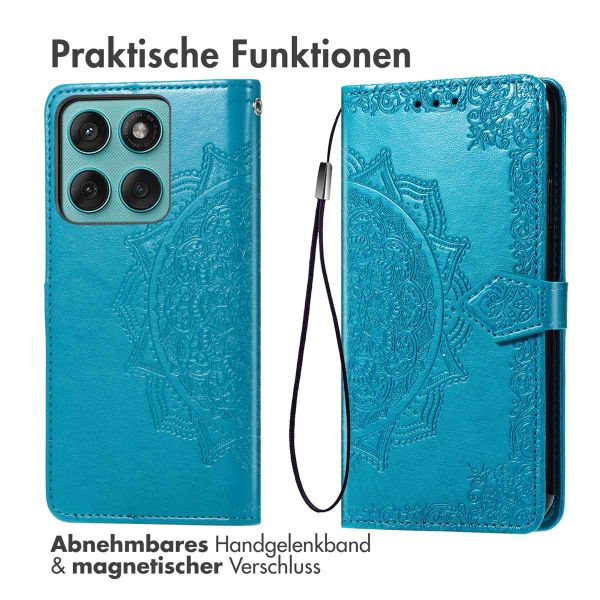 imoshion Mandala Klapphülle Motorola Edge 60 Fusion - Türkis
