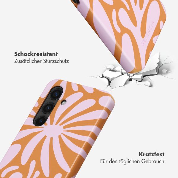 Selencia Vivid Tough Back Cover für das Samsung Galaxy S24 - Modern Bloom Pink