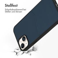 Accezz Premium Leather Card Slot Back Cover für das iPhone 14 Plus - Dunkelblau