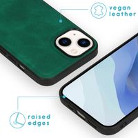 imoshion Entfernbare 2-1 luxuriöse Klapphülle für das Apple iPhone 14 - Dunkelgrün
