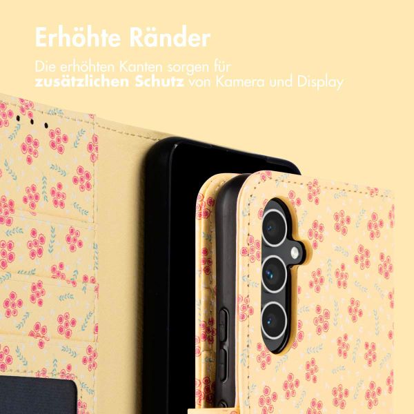 imoshion Design Klapphülle Samsung Galaxy A54 (5G) - Sunny Yellow Petite Flowers