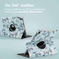 imoshion 360° drehbare Design Klapphülle Apple iPad 9 (2021) 10.2 Zoll / iPad 8 (2020) 10.2 Zoll / iPad 7 (2019) 10.2 Zoll - Flowers