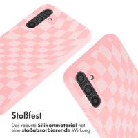 imoshion Silikonhülle design mit Band für das Samsung Galaxy A34 (5G) - Retro Pink