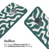 imoshion SilikonHülle design mit Band Samsung Galaxy S9 - Petrol Green Groovy