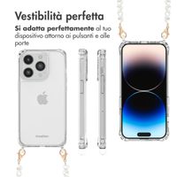 imoshion Back Cover mit Band + Armband Apple iPhone 14 Pro - Perlenherzen