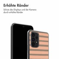 imoshion Design Hülle Samsung Galaxy A53 - Striped peach reverse