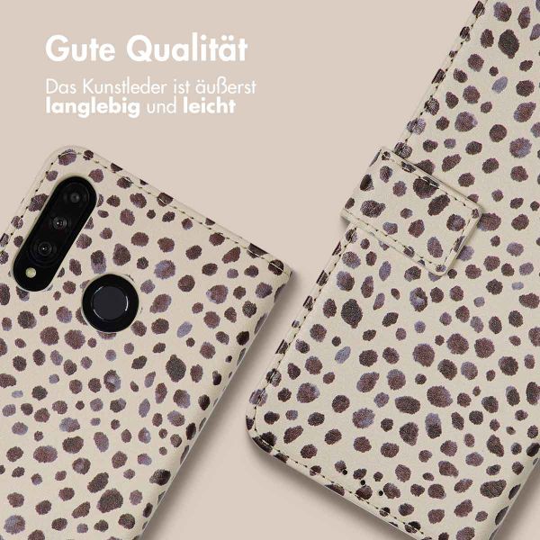 imoshion ﻿Design Klapphülle für das Huawei P30 Lite - Black And White Dots