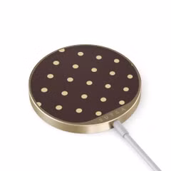 Burga Kabelloses magnetisches Ladegerät - MagSafe und Qi2 - Sorry Busy / Gold