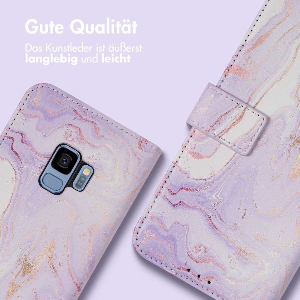 imoshion Design Klapphülle Samsung Galaxy S9 - Purple Marble