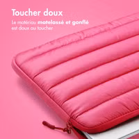 imoshion Puffer Laptop Hülle 13-14 Zoll - Laptop Sleeve - Hot Pink