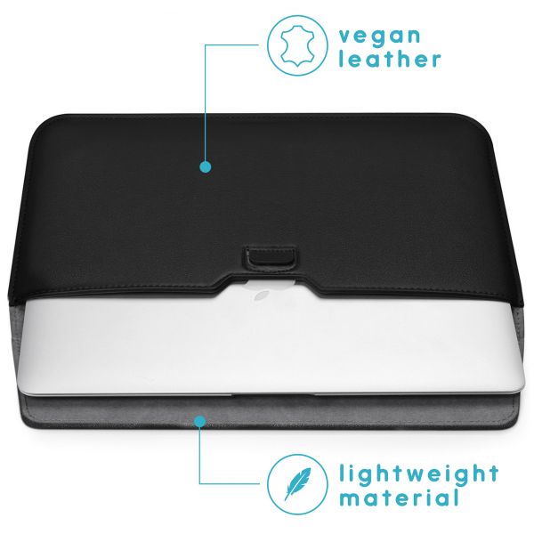 imoshion Vegan Lederen Laptop Sleeve 11 Zoll - Schwarz