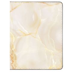 Selencia Passhülle - Kunstlederhülle für deinen Reisepass - Golden Beige Marble