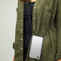 imoshion Transparentes Backcover mit Band Samsung Galaxy S21 Ultra - Schwarz & Gold