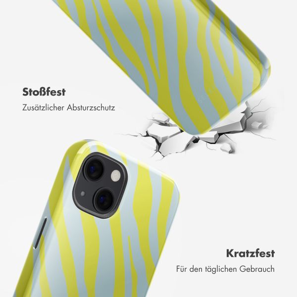 Selencia Vivid Tough Back Cover MagSafe für das iPhone 13 - Zebra Winter Sky Titanium Yellow