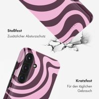 Selencia Vivid Back Cover Samsung Galaxy S25 - Wavy Swirl Pink Plum