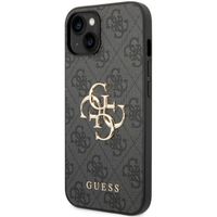 Guess 4G Metal Logo Back Cover für das iPhone 15 - Grau