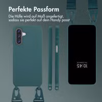Selencia SilikonHülle mit abnehmbarem Band Samsung Galaxy A17 - Dunkelgrün