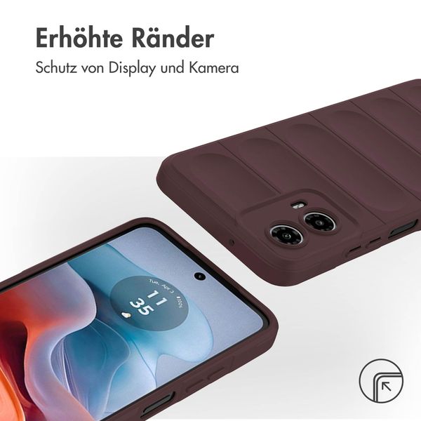 imoshion EasyGrip Back Cover für das Motorola Moto G34 - Aubergine