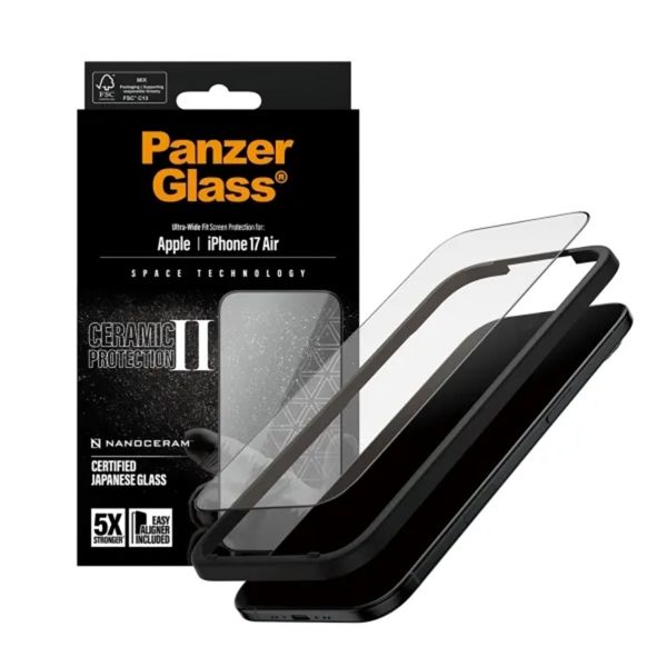 PanzerGlass Keramischer Displayschutz mit Applikator Apple iPhone Air