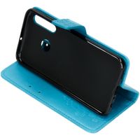 Kleeblumen Klapphülle Türkis Klapphülle Huawei P Smart Plus (2019)