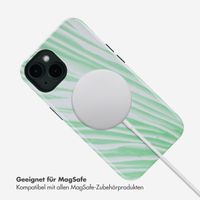 Selencia Vivid Tough Back Cover MagSafe für das iPhone 14 - Nature Grayed Jade