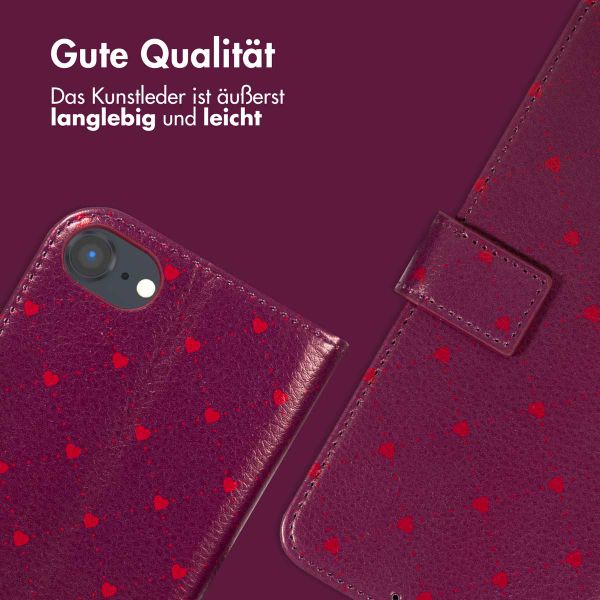 imoshion Design Klapphülle Apple iPhone SE (2022 / 2020) / 8 / 7 / 6(s) - Crush Check Coral Dust