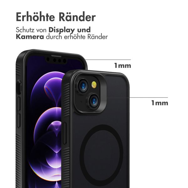 Accezz Rugged Frosted Back Cover mit MagSafe Apple iPhone 14 - Schwarz