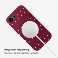 Selencia Vivid Rückabdeckung mit MagSafe Apple iPhone 17e / 16e - Happy Dots Burgundy