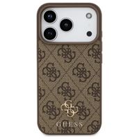 Guess 4G Metal Logo Back Cover MagSafe Apple iPhone 17 Pro Max - Braun