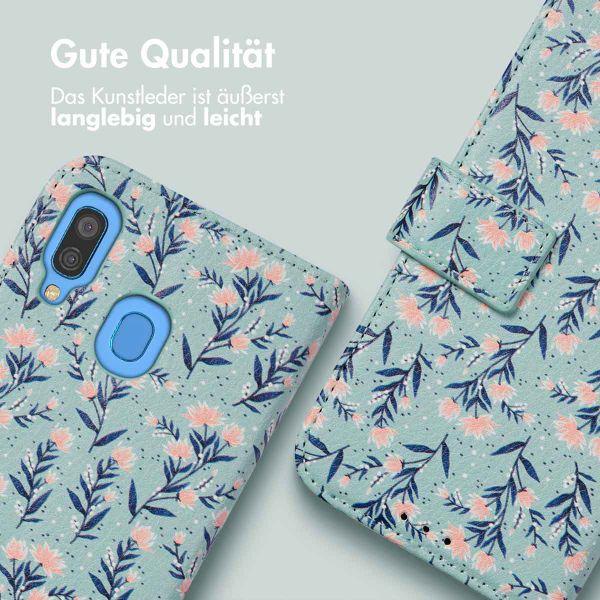 imoshion Design Klapphülle Samsung Galaxy A40 - Blue Flowers