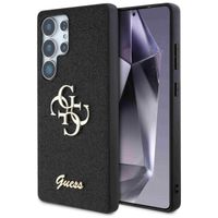 Guess 4G Metal Logo Back Cover mit Glitter für das Samsung Galaxy S25 Ultra - Black