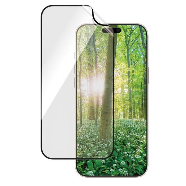 PanzerGlass ﻿Ultra Wide Fit Recycelter Antibakterieller Screen Protector Matrix inkl. Applikator für das Apple iPhone 16 Pro Max