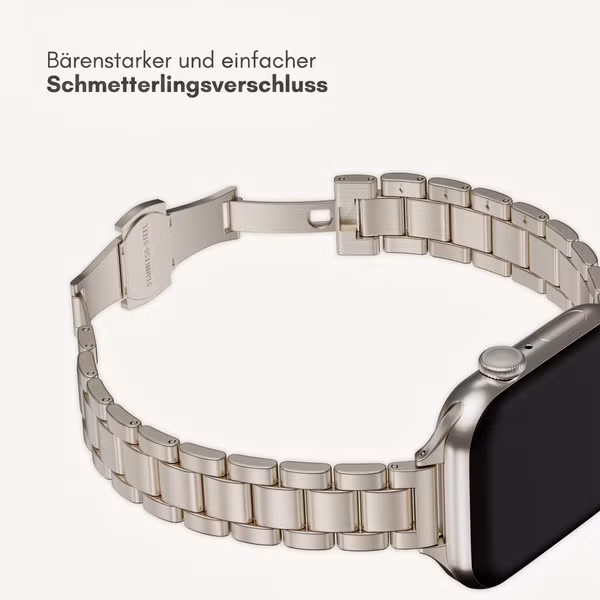 Selencia Slim Stahlgliederarmband für Apple Watch | 38/40/41/42 mm - Polarstern