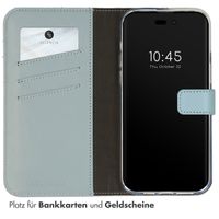 Selencia Echtleder Klapphülle für das iPhone 14 Pro Max - Air Blue