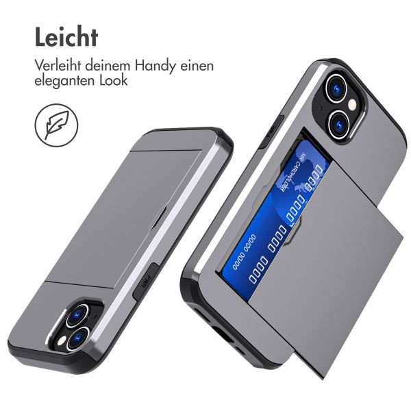 imoshion Backcover mit Kartenfach Apple iPhone 15 - Grau