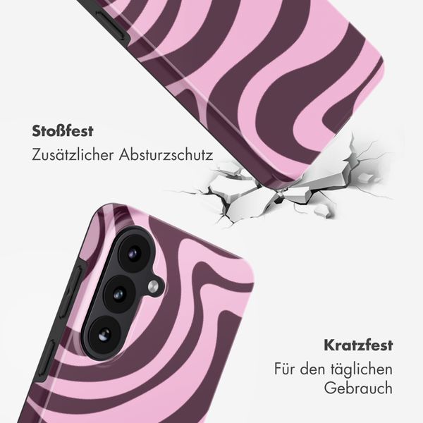 Selencia Vivid Back Cover Samsung Galaxy S26 - Wavy Swirl Pink Plum