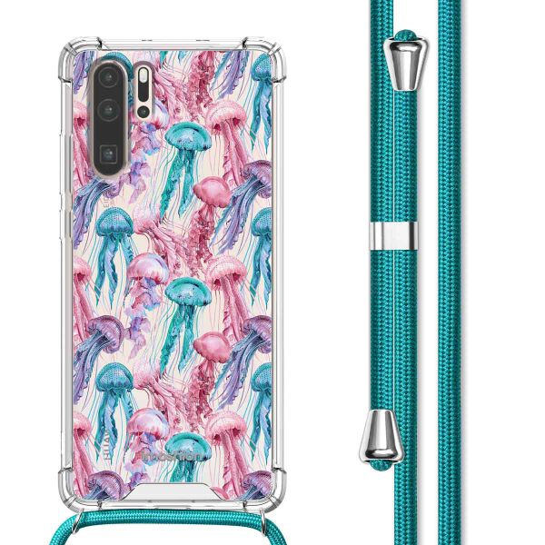 imoshion Design Hülle mit Band Huawei P30 Pro - Jellyfish Watercolor
