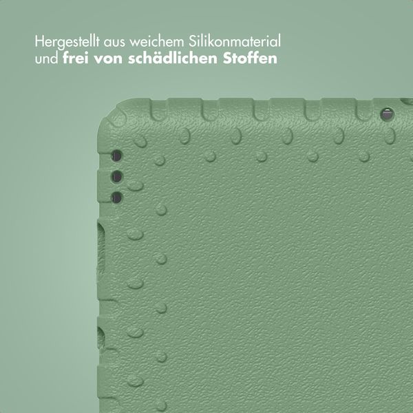 imoshion Schutzhülle mit Handgriff kindersicher Samsung Galaxy Tab A11 / A9 8.7 Zoll - Olive Green