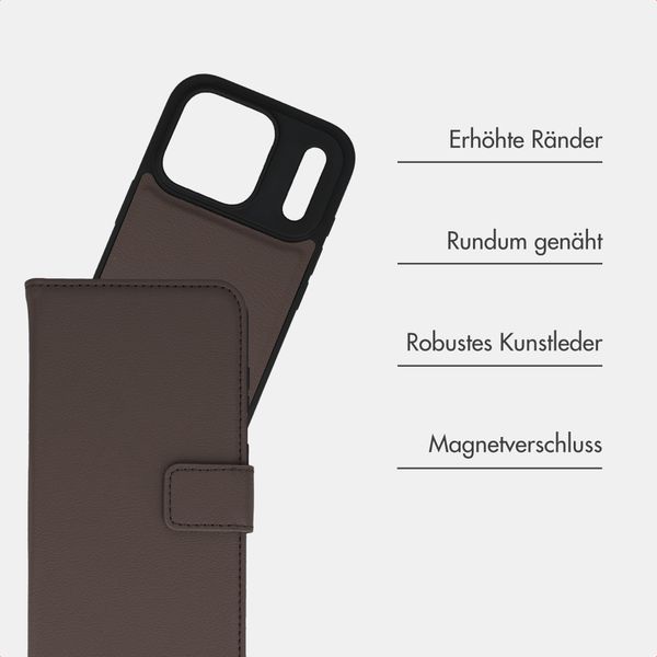 imoshion Herausnehmbare 2-in-1 Luxus-Bookcase Apple iPhone 17 Pro - Braun