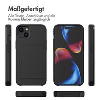 imoshion Backcover mit Kartenfach Apple iPhone 15 Plus - Schwarz