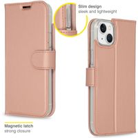 Accezz Wallet TPU Klapphülle Apple iPhone 14 Plus - Rosé gold